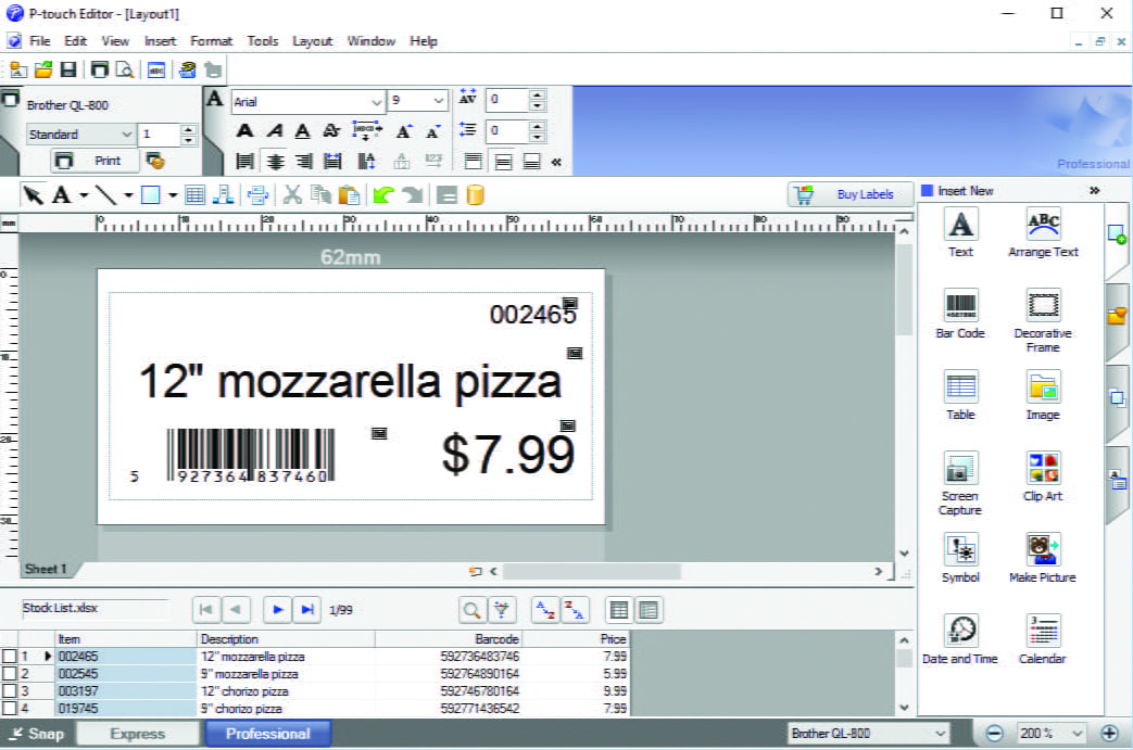 P-touch Editor software