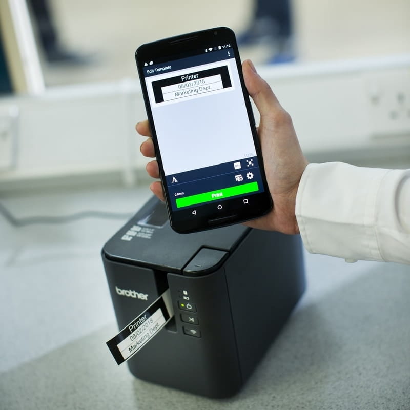 label maker wireless print from mobile device brother pt-p900w