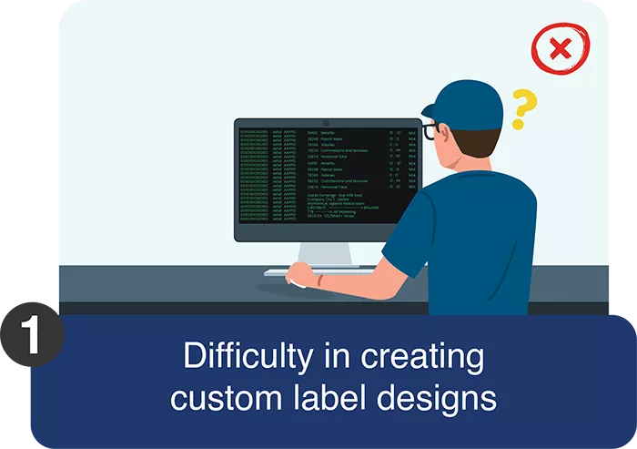 1 Difficulty in creating custom label designs