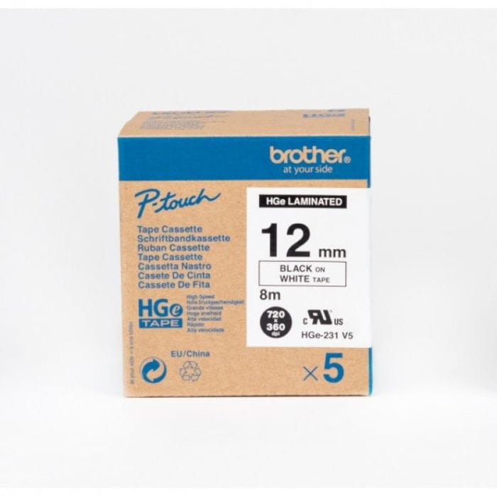 Brother HGe-231V5 Genuine Label Printer (Label Maker) Tape