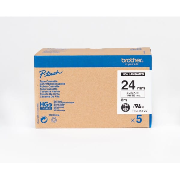 Brother HGe-251V5 Genuine Label Printer (Label Maker) Tape