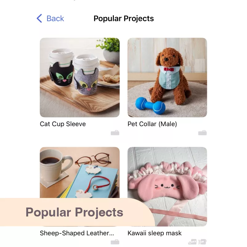 Brother Artspira mobile app propular projects on smartphone