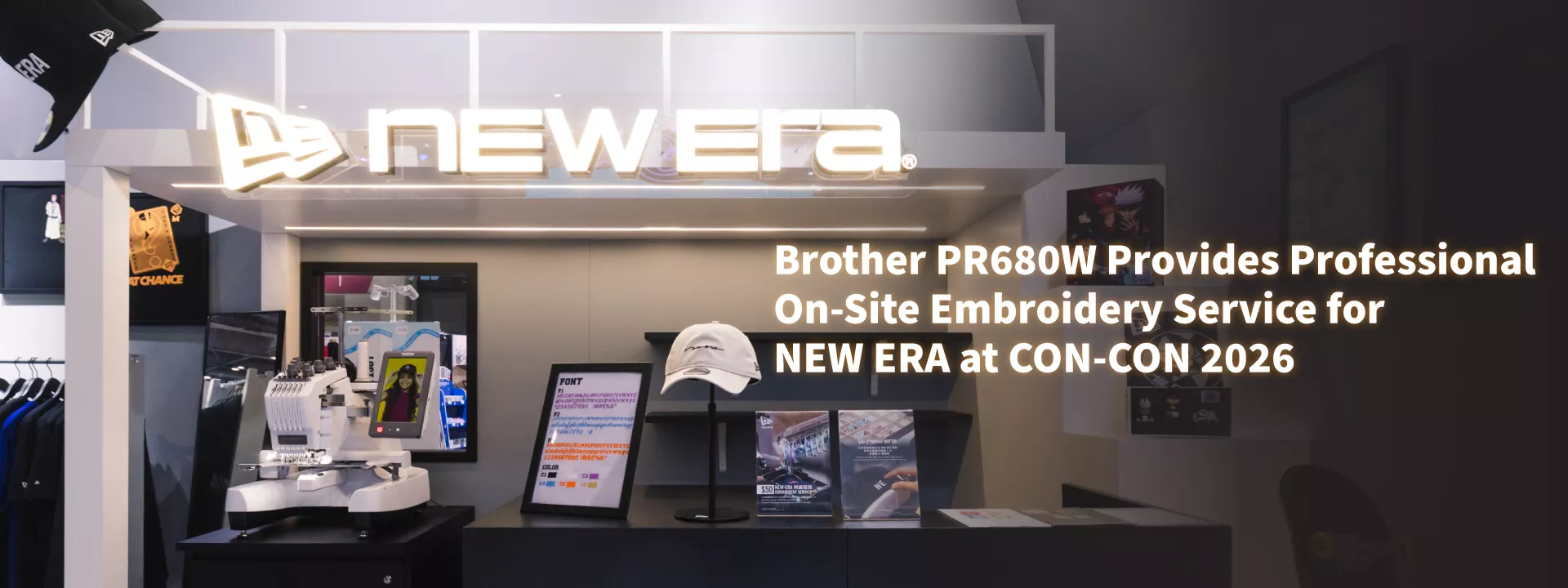 Brother PR680W Provides Professional On-Site Embroidery Service for NEW ERA 