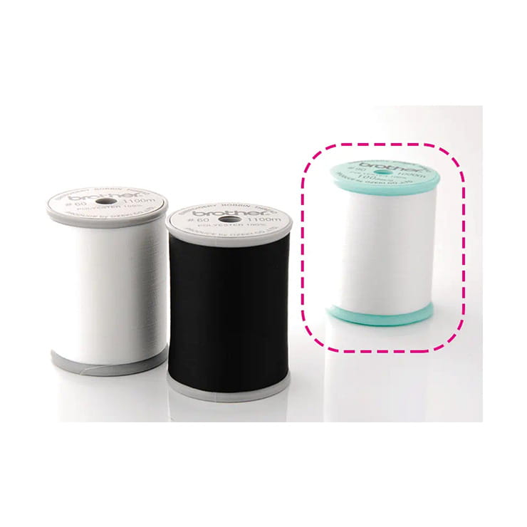 white bobbin threads