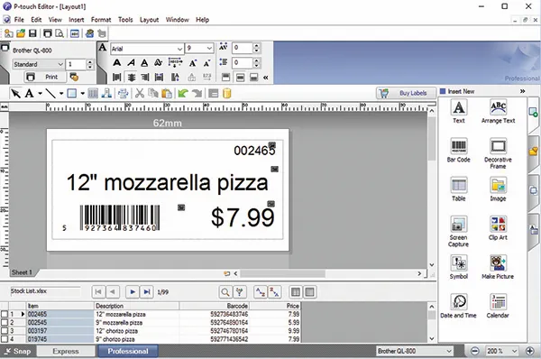 P-touch Editor software
