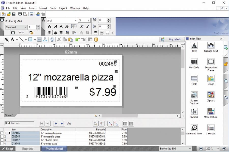 P-touch Editor software