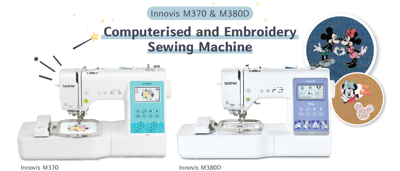 Brother Innovis M370 M380D Computerised and Embroidery Sewing Machine