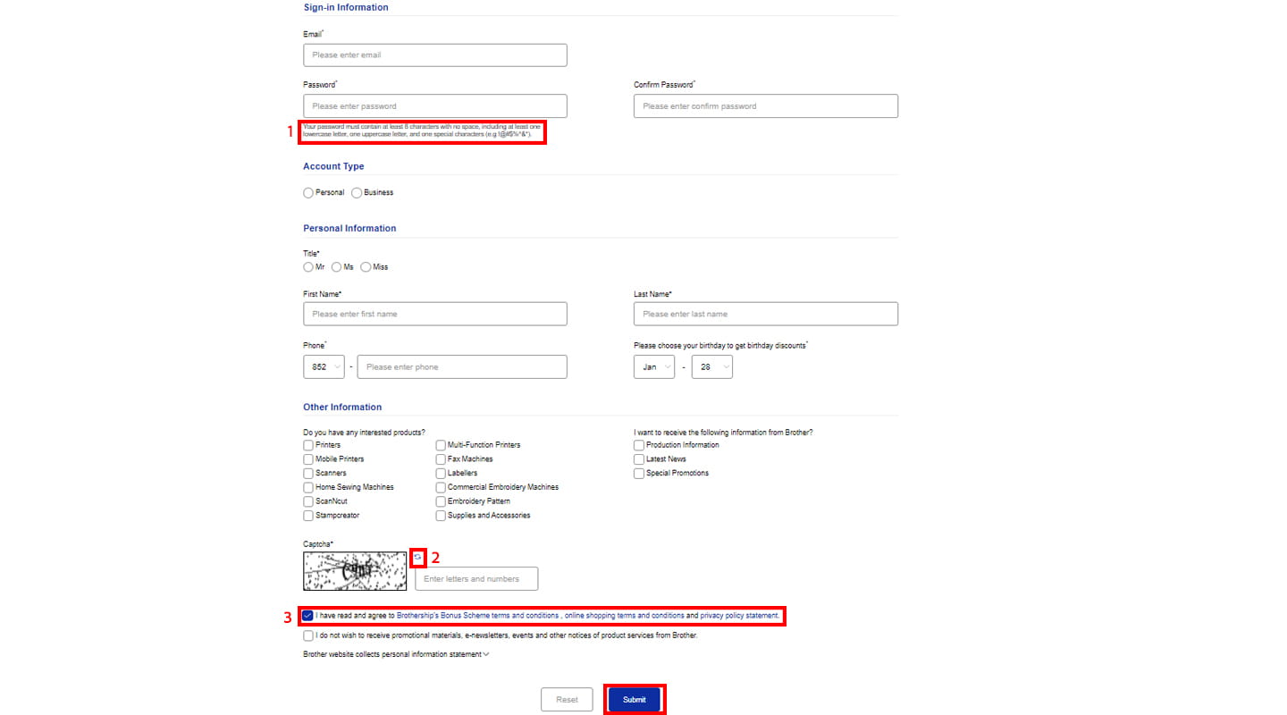 Brother member registration 2