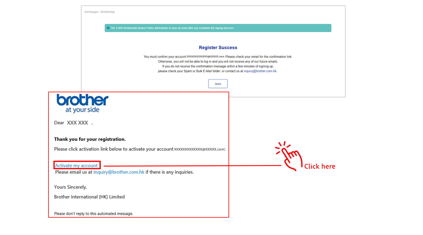 Brother member registration 3