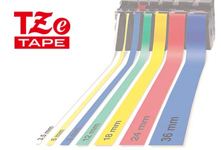 Brother TZe Laminated Tape in varies sizes