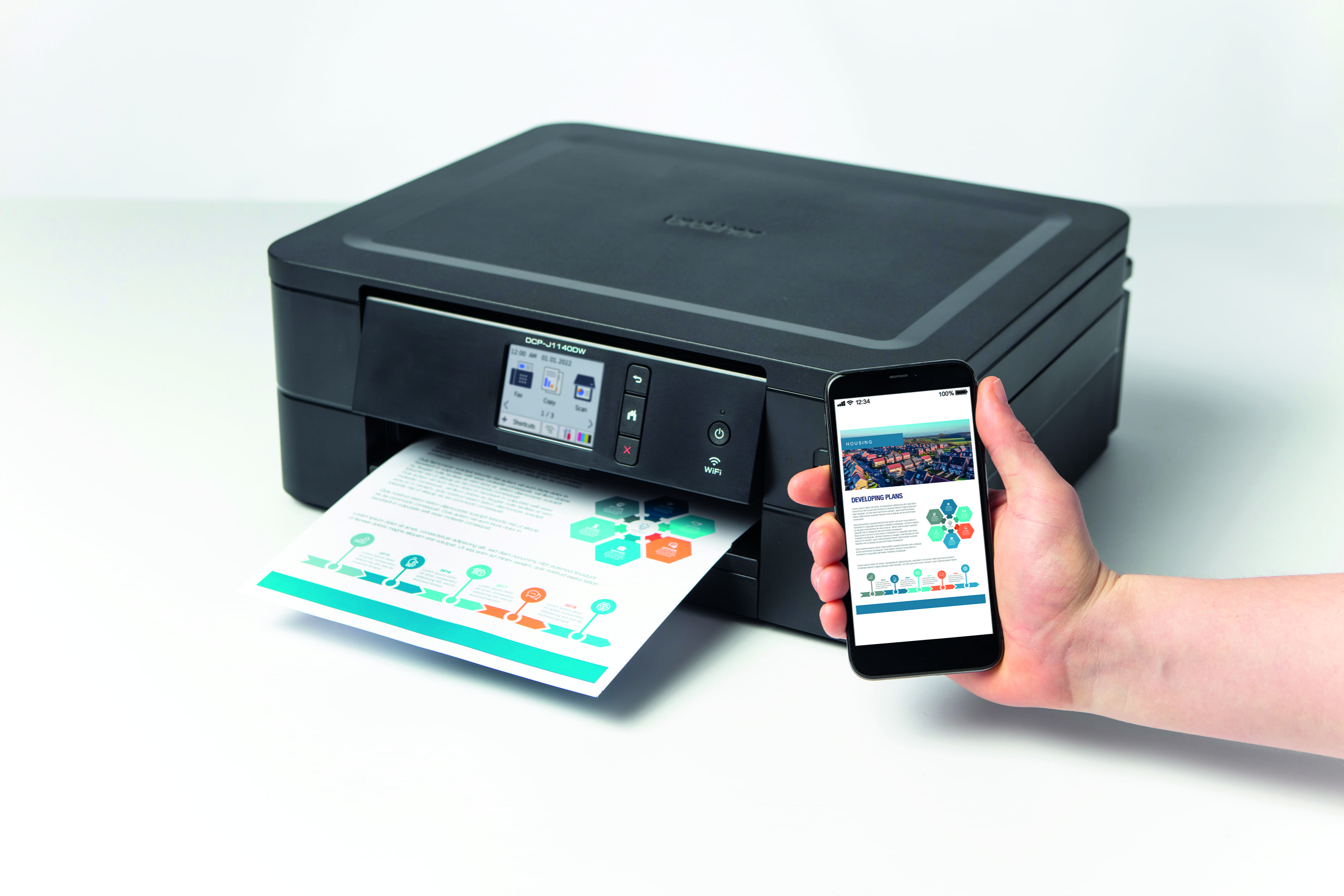 Printing with Brother Mobile Connect App from your device